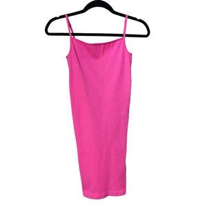 Sunday Best Stretch Dress Size XS/S Hot Pink Spaghetti Straps Backless